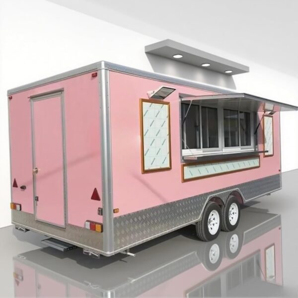 Mobile Snack Food Trailer, Full Restaurant Setup, Ice Cream & Hot Dog Business Cart – Fast Wholesale for Events & Catering